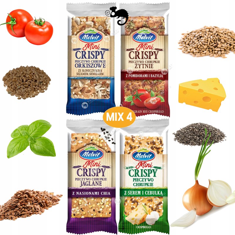 Melvit MINI CRISPY pieczywo chrupkie 30g x4szt ŻYTNIE