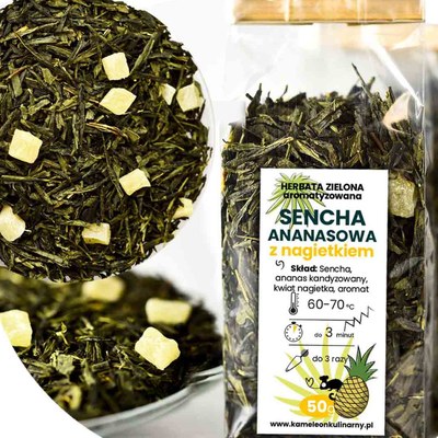 KAMELEON KULINARNY HERBATA ZIELONA SENCHA ANANASOWA ananas