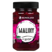 Runoland MALINY w SYROPIE do herbaty deserów MALINA OWOC