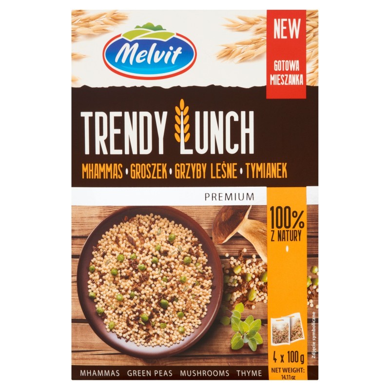Melvit TRENDY LUNCH MHAMMAS GROSZEK GRZYBY TYMIANEK