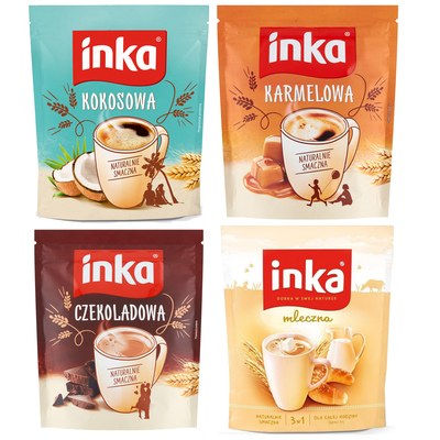 INKA zestaw MIX 200g x4szt KAWA ZBOŻOWA smak CZEKOLADA