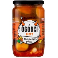 Runoland OGÓRKI HOT PIEKIELNIE OSTRE PLASTRY do kanapek