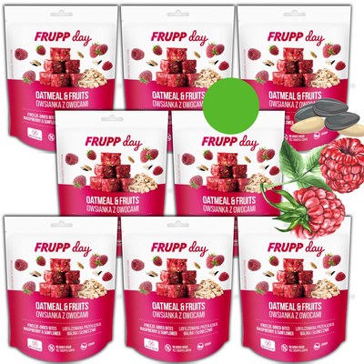 FRUPP DAY PRZEKĄSKA Liofilizowana KOSTKI bez cukru MALINA