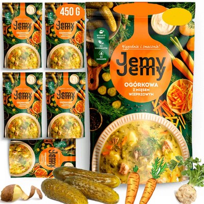JEMY JEMY GOTOWE DANIE ZUPA OGÓRKOWA Z MIĘSEM 450G 6szt