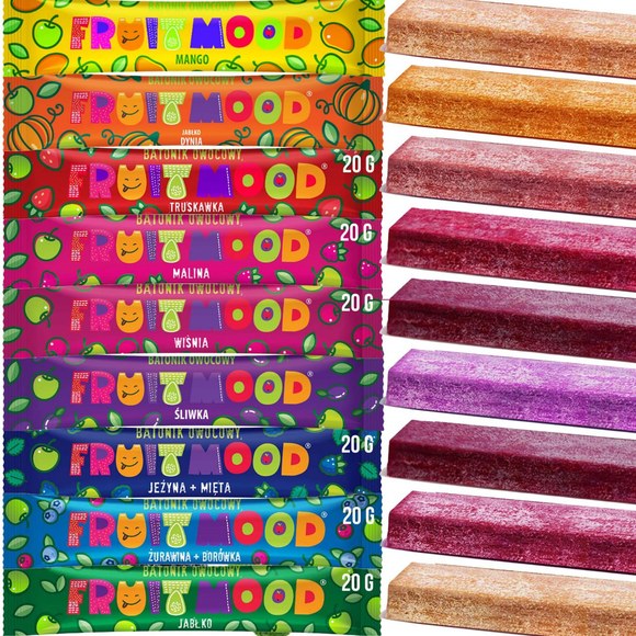 FRUIT MOOD batonik owocowy MIX RÓŻNYCH OWOCOWYCH SMAKÓW 9