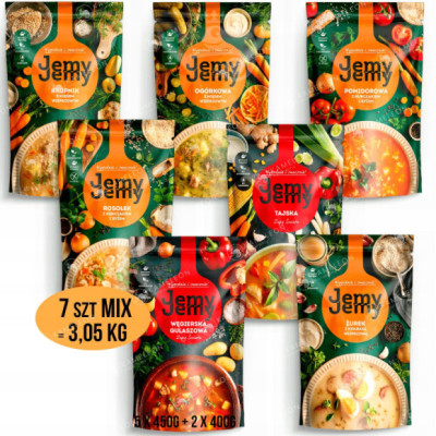 JEMY JEMY gotowe danie GOTOWA ZUPA ZESTAW II MIX SMAKÓW 7 sztuk x 450G 3KG