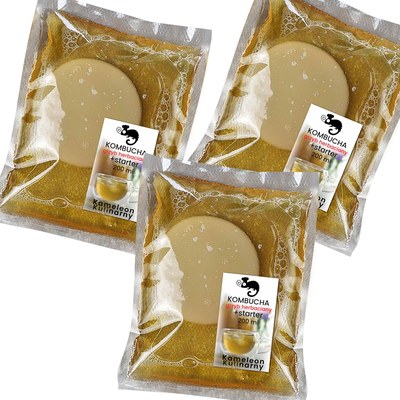 KAMELEON KULINARNY 3x GRZYBEK HERBACIANY scoby KOMBUCHA +