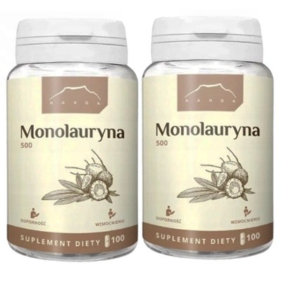 NANGA MONOLAURYNA 500mg 100 kapsułek x 2 opakowania