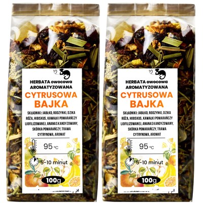 HERBATA OWOCOWA CYTRUSOWA BAJKA jabłko róża pomarańcza