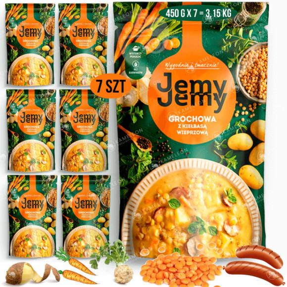 JEMY JEMY ZUPA GROCHOWA Z KIEŁBASĄ 7sztuk JEMY JEMY ZUPA GROCHOWA Z KIEŁBASĄ 7sztuk