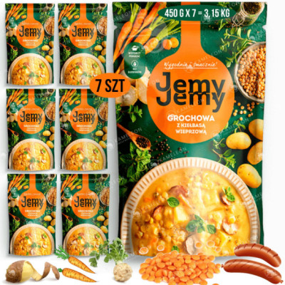 JEMY JEMY ZUPA GROCHOWA Z KIEŁBASĄ 7sztuk
