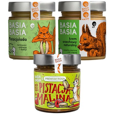 BASIA BASIA KREM ORZECHOWY MIX 3 SMAKÓW pistacje fistaszaki