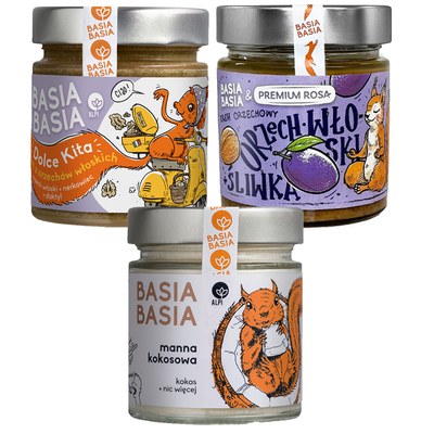 BASIA BASIA KREM ORZECHOWY MIX 3 SMAKÓW nerkowiec migdał