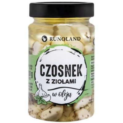 Runoland CZOSNEK z ZIOŁAMI w OLEJU do potraw z grilla