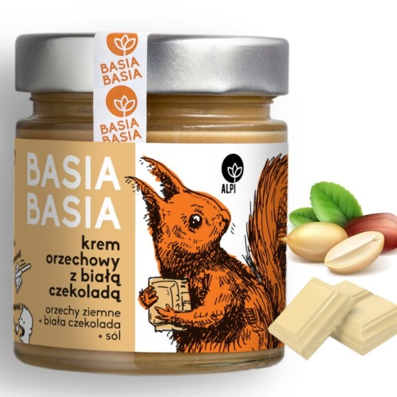 BASIA krem ORZECHOWY Z BIAŁĄ CZEKOLADĄ ORZECHY + BIAŁA