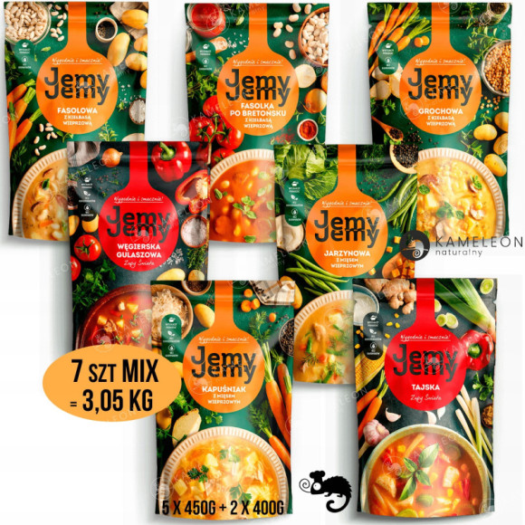 JEMY mix 7: WĘGIERSKA TAJSKA KAPUŚNIAK FASOLOWA GROCHOWA FASOLKA JARZYNOWA JEMY mix 7: WĘGIERSKA TAJSKA KAPUŚNIAK FASOLOWA GROCHOWA FASOLKA JARZYNOWA