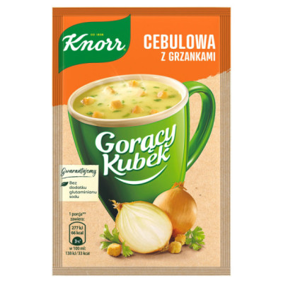 KNORR GORĄCY KUBEK zupa CEBULOWA Z GRZANKAMI bez glutaminianu sodu 17G