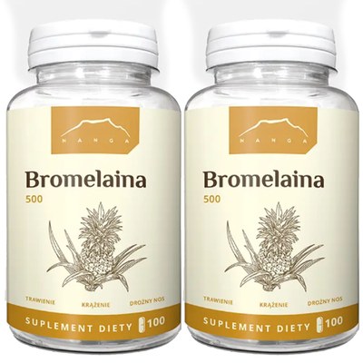 NANGA BROMELAINA 500mg 100 kapsułek x 2 opakowania