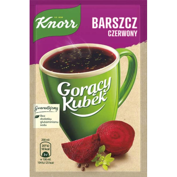 KNORR GORĄCY KUBEK zupa instant ZESTAW MIX RÓŻNYCH SMAKÓW ZUP - 20 sztuk KNORR GORĄCY KUBEK zupa instant ZESTAW MIX RÓŻNYCH SMAKÓW ZUP - 20 sztuk