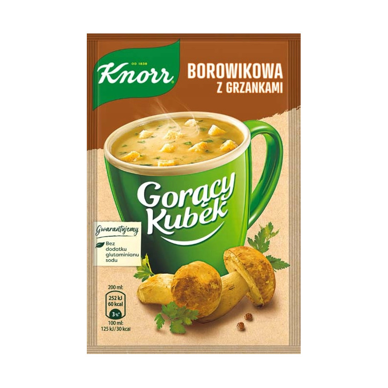 KNORR GORĄCY KUBEK zupa instant ZESTAW MIX RÓŻNYCH SMAKÓW ZUP - 20 sztuk