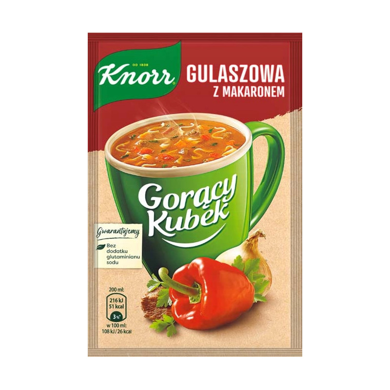 KNORR GORĄCY KUBEK zupa instant ZESTAW MIX RÓŻNYCH SMAKÓW ZUP - 20 sztuk