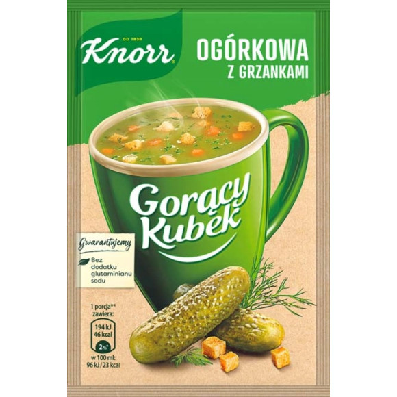 KNORR GORĄCY KUBEK zupa instant ZESTAW MIX RÓŻNYCH SMAKÓW ZUP - 20 sztuk KNORR GORĄCY KUBEK zupa instant ZESTAW MIX RÓŻNYCH SMAKÓW ZUP - 20 sztuk