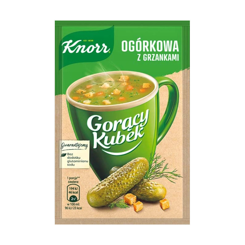 KNORR GORĄCY KUBEK zupa instant ZESTAW MIX RÓŻNYCH SMAKÓW ZUP - 20 sztuk