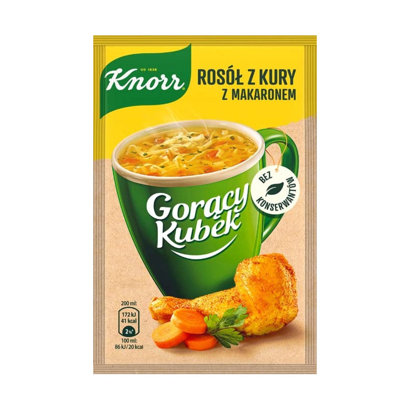 KNORR GORĄCY KUBEK zupa instant ZESTAW MIX RÓŻNYCH SMAKÓW ZUP - 20 sztuk