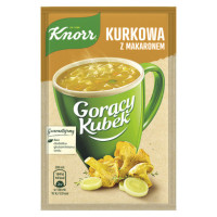 KNORR GORĄCY KUBEK zupa KURKOWA Z MAKARONEM Grzybowa bez glutaminianu 13G