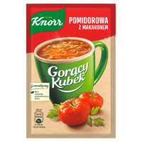 KNORR GORĄCY KUBEK zupa POMIDOROWA Z MAKARONEM Pomidorówka bez glutaminianu
