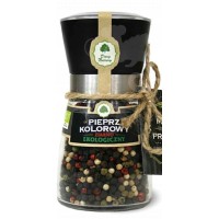 PIEPRZ KOLOROWY ziarno w ziarnie EKO 80g + MŁYNEK w młynku