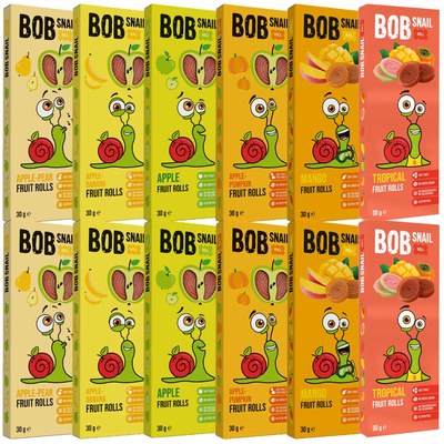 BOB SNAIL PRZEKĄSKA OWOCOWA bez cukru MIX SUPER SMAKÓW 12 x