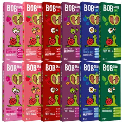 ŚLIMAK BOB SNAIL PRZEKĄSKA OWOCOWA bez cukru MIX 12 SMAKÓW
