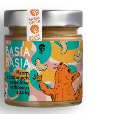 BASIA BASIA KREM pasta ORZECHOWA z NERKOWCA SÓL z solą bez
