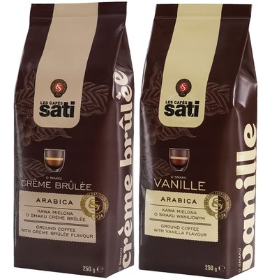 SATI KAWA zestaw 2 kaw smakowych VANILLE + CREME BRULEE