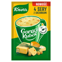 KNORR ZUPA KORĄCY KUBEK 4 CZTERY SERY Z GRZANKAMI bez konserwantów NOWOŚĆ !