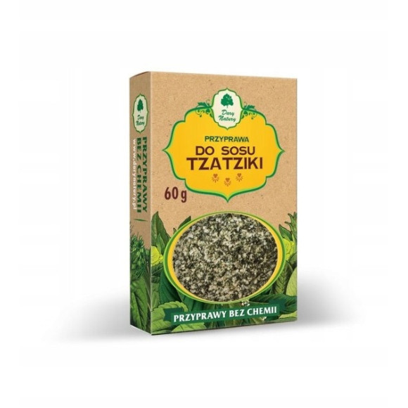 PRZYPRAWA DO SOSU TZATZIKI czosnek koperek cebula sok z cytryny pieprz DARY PRZYPRAWA DO SOSU TZATZIKI czosnek koperek cebula sok z cytryny pieprz DARY
