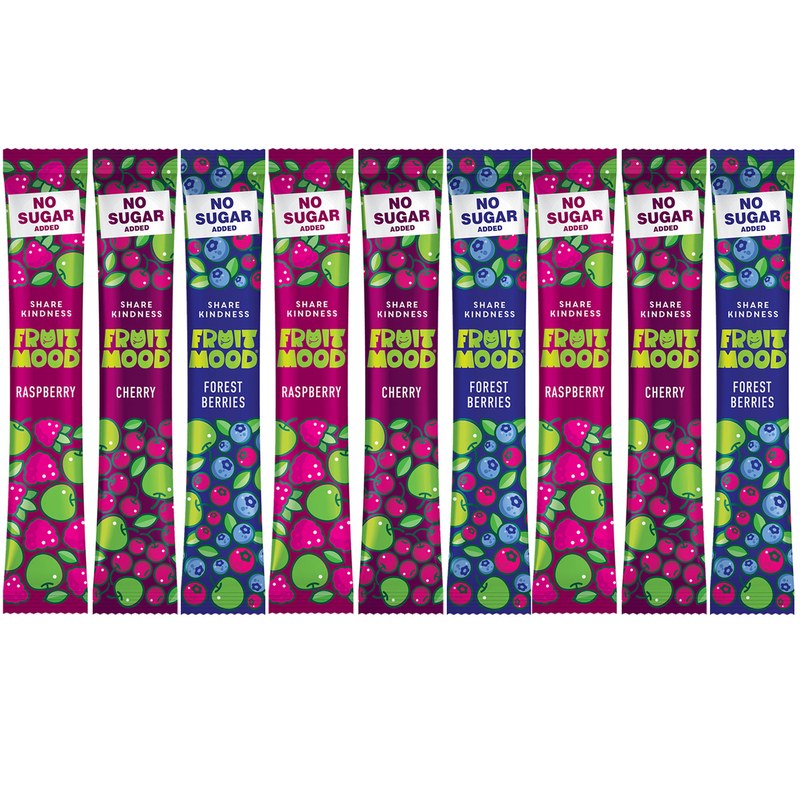 FRUIT MOOD przekąska BEZ DODATKU CUKRU mix smaków LEŚNE