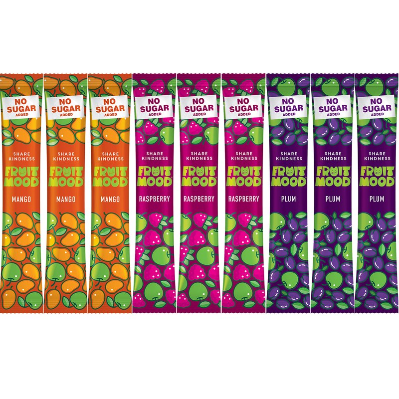 FRUIT MOOD przekąska BEZ DODATKU CUKRU mix smaków MANGO