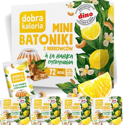 DOBRA KALORIA MINI BATONIKI A LA BABKA CYTRYNOWA kartonik
