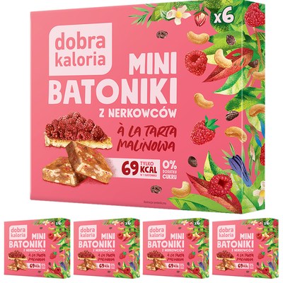 DOBRA KALORIA - MINI BATONIKI - TARTA MALINOWA 102g