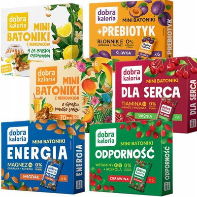 DOBRA KALORIA - MINI BATONIKI bez dodatku cukru mix6 szt