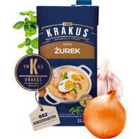 ZUPA ŻUREK NA NATURALNYM ZAKWASIE bez konserwantów 1000ml 1L KRAKUS karton