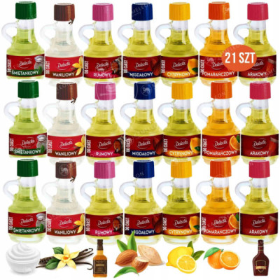 DELECTA AROMATY do ciast ZESTAW 21 szt. MIX SMAKÓW