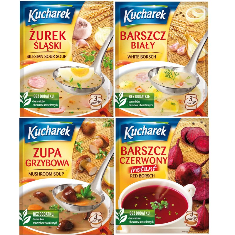 Kucharek ZUPA GRZYBOWA ŻUREK ŚLASKI BARSZCZ BIAŁY i