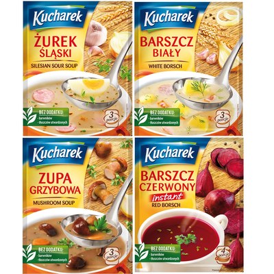 Kucharek ZUPA GRZYBOWA ŻUREK ŚLASKI BARSZCZ BIAŁY i