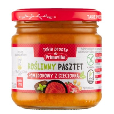 Primavika PASZTET POMIDOROWY Z CIECIORKĄ bez glutenu 160g