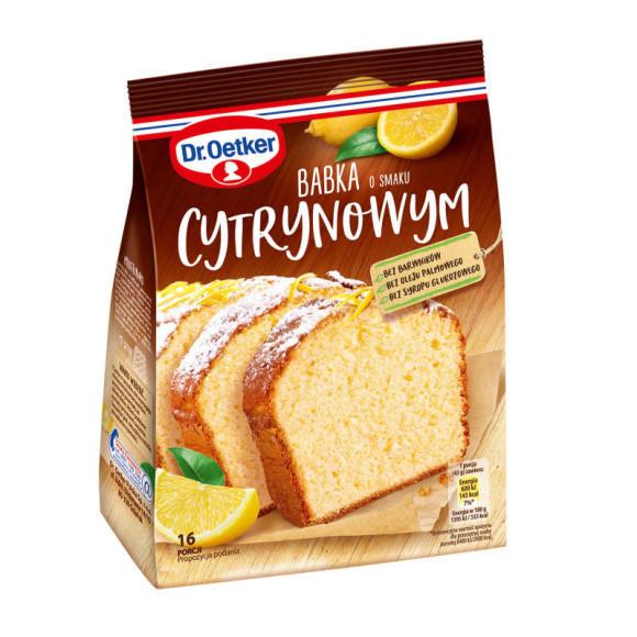 ciasto BABKA CYTRYNOWA o smaku CYTRYNOWYM 375g na 16 porcji DR.OETKER