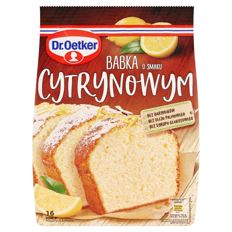 ciasto BABKA CYTRYNOWA o smaku CYTRYNOWYM 375g na 16 porcji DR.OETKER