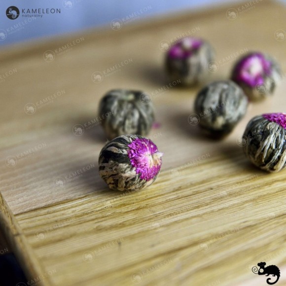 HERBATA KWITNĄCA BIAŁA JAŚMINOWA Jasmine Lichi Ball 1szt